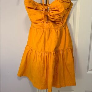 Anthropolgie Strapless Orange Mini Dress
